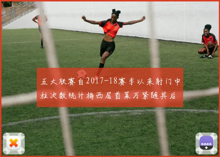 五大联赛自2017-18赛季以来射门中柱次数统计梅西居首莱万紧随其后